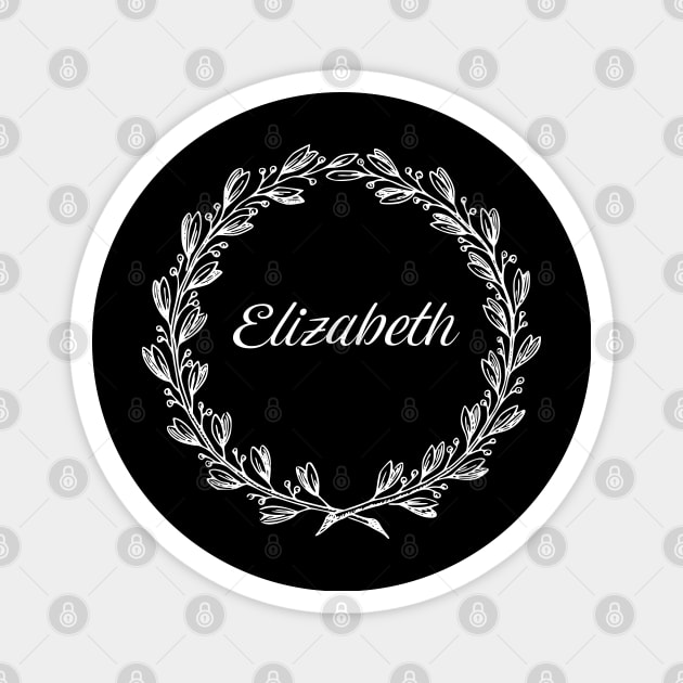 Elizabeth Floral Wreath Magnet by anonopinion